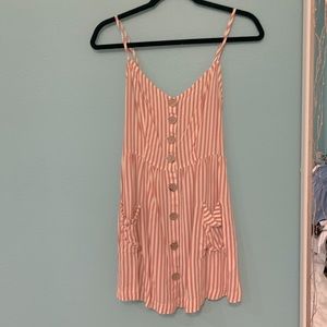 Pink and White Striped Sundress